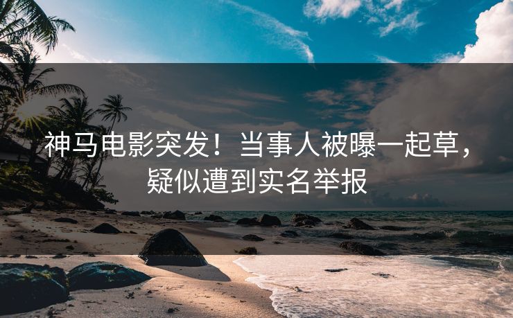 神马电影突发！当事人被曝一起草，疑似遭到实名举报